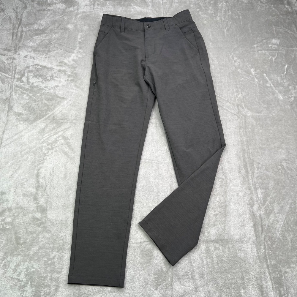 BYLT Kinetic Pants Men's 28x30 Gray Performance Stretch Zip Pocket Technical‎